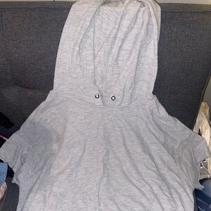 Grey Hooded Towel Coverup